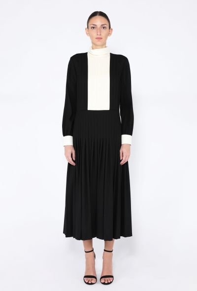 Céline 2020 Bicolor Pleated Bib Dress - 2