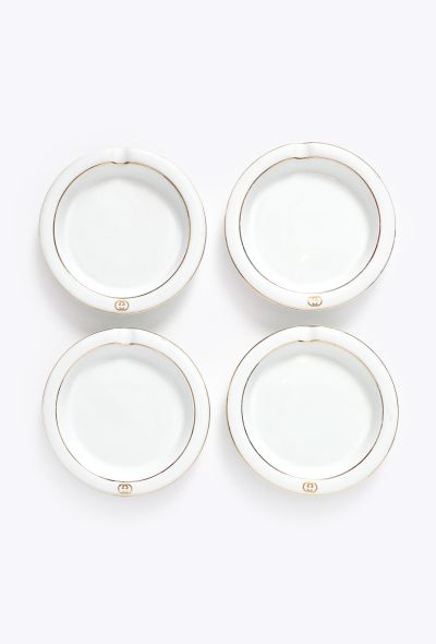 Gucci '70s Porcelain 4-piece Ashtray Set - 1