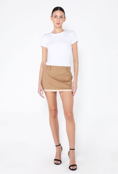 Miu Miu S/S 2022 Camel Mini Skirt - 1