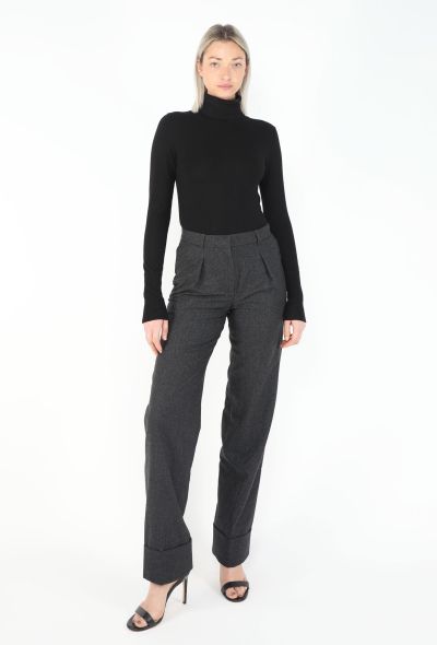 Chanel Anthracite Felted Trousers - 1