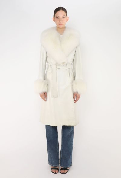 Jean Pecarel Fox Fur Leather Coat - 1