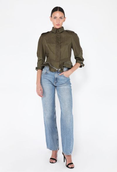 Alexander McQueen Peplum Zip Cargo Jacket, Resort 2016 - 1
