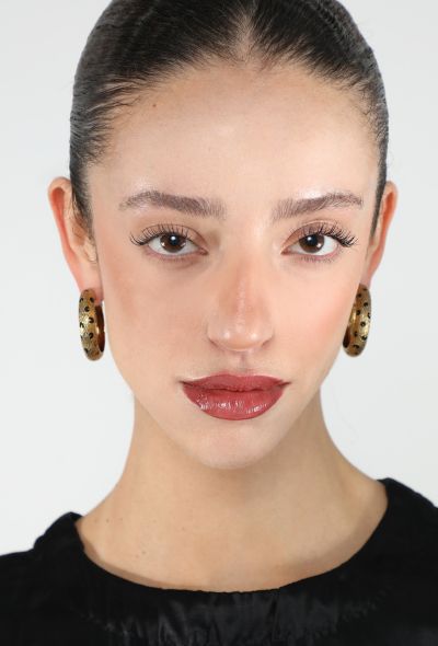 Fred Vintage 'Pattes de Panthère' 18K Yellow Gold Hoop Earrings - 2