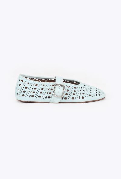 Alaïa Leather Lacerated Ballet Flats, 2022 - 1