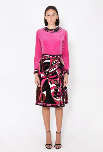 Emilio Pucci Velvet Romper & Skirt Ensemble, 1970s - 1