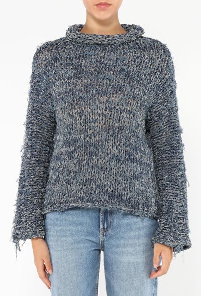 Maison Margiela 1999 Distressed Cableknit Sweater - 1 Maison Margiela 1999 Distressed Cableknit Sweater - 1