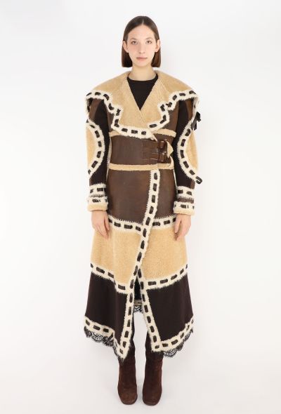 Dior COLLECTOR F/W 2005 Patchwork Shearling Coat - 1 Dior COLLECTOR F/W 2005 Patchwork Shearling Coat - 1