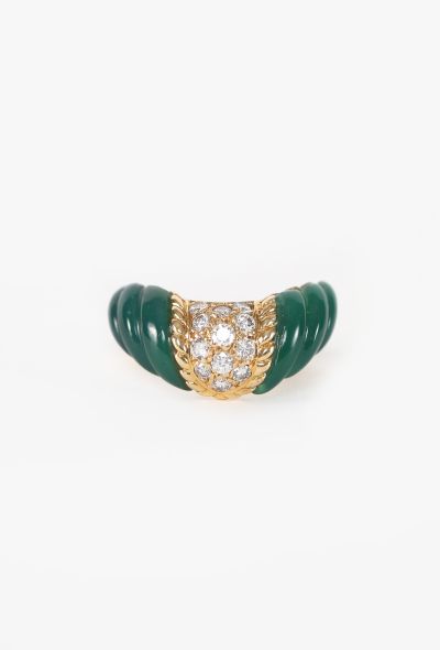 Boucheron Péry & Fils Chrysoprase & Diamond Ring, 1980s - 1