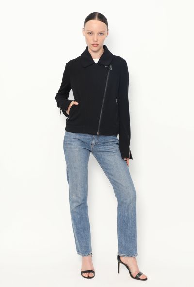 Chanel Quilted 'CC' Biker Jacket Black - 2 Chanel Quilted 'CC' Biker Jacket Black - 2