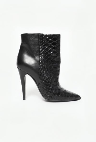 Saint Laurent 2019 Python Ankle Boots - 1 Saint Laurent 2019 Python Ankle Boots - 1