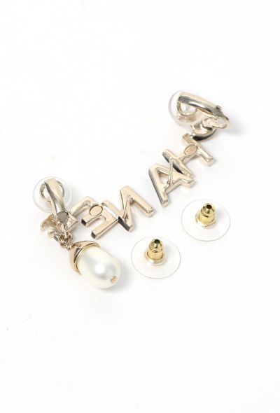 Chanel 2022 Split Logo Earrings - 2