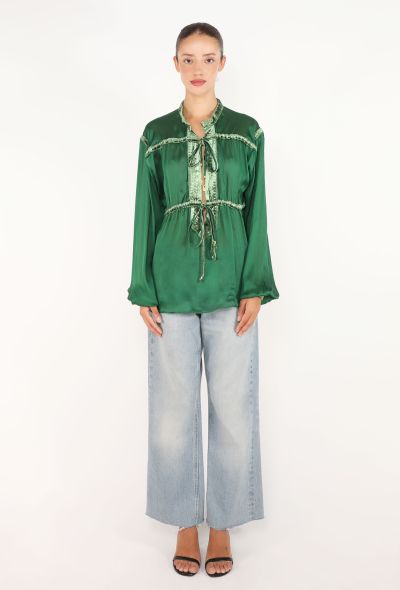 Roberto Cavalli Charmeuse Charm Blouse, 2005 - 2