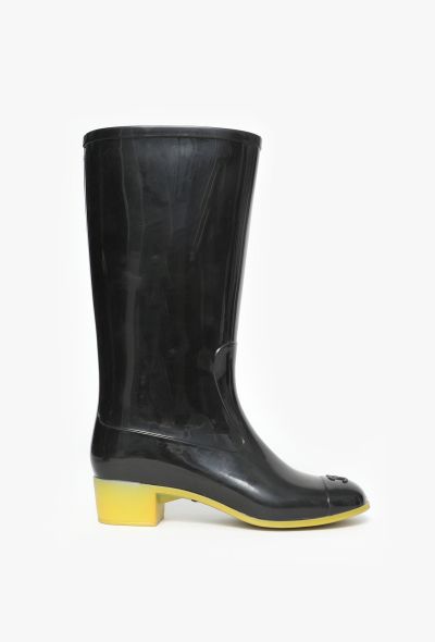 Chanel Patent 'CC' Rain Boots - 1