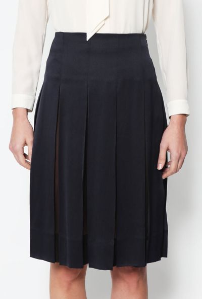                                         Pleated Silk Skirt -2