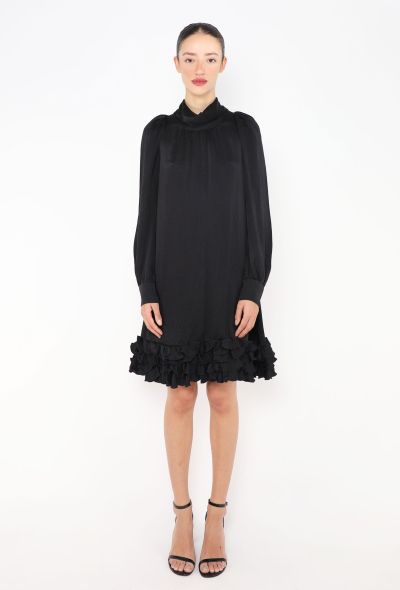 Balenciaga 2007 Ruffled Trim Silk Dress - 1