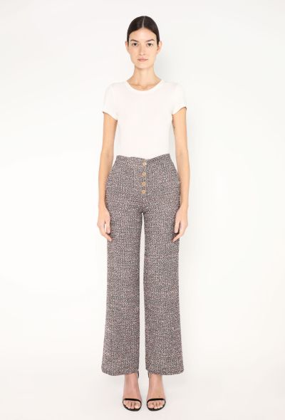 Chanel 2013 Frayed Tweed 'CC' Pants - 1 Chanel 2013 Frayed Tweed 'CC' Pants - 1