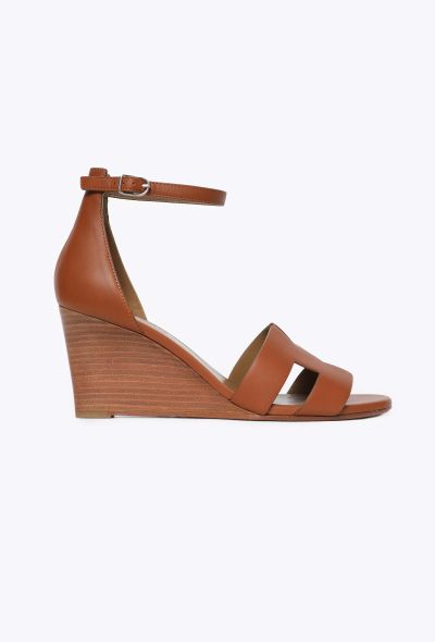 Hermès Legend Calfskin Wedge Sandals - 1