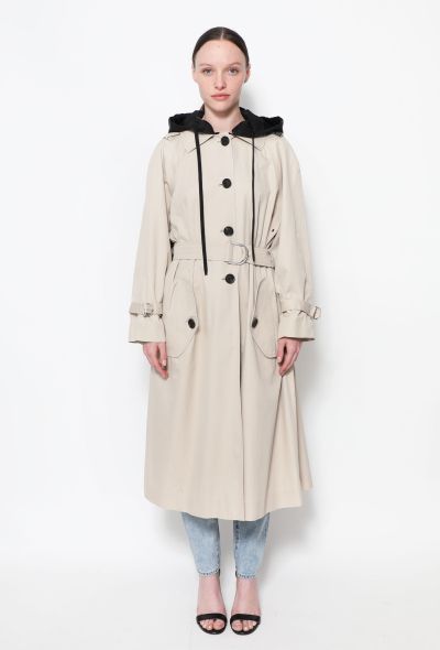                             Hooded Trench Coat - 1