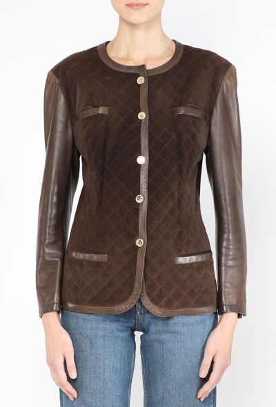 Chanel COLLECTOR F/W 1988 Quilted Suede Jacket - 1