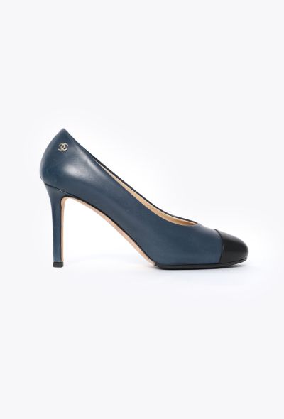 Chanel Bicolor Cap-Toe Leather Pump - 1