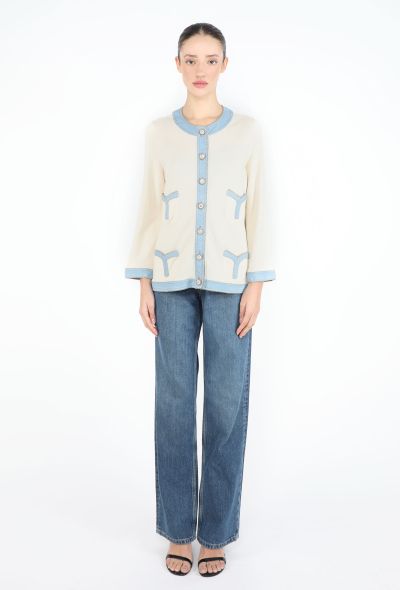 Chanel 2007 Denim Trim 'CC' Cardigan - 2