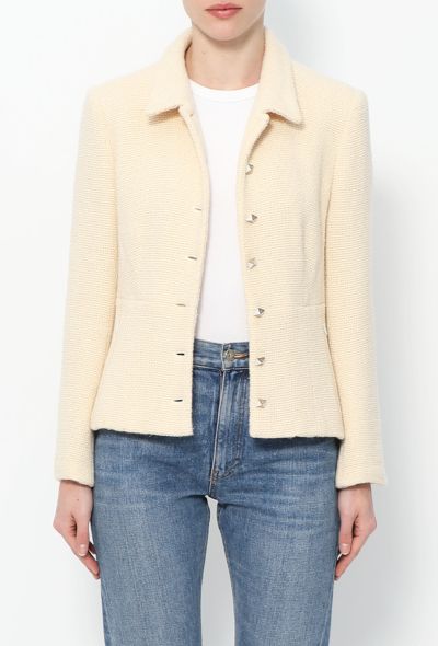 Chanel F/W 2003 Piqué Tweed Jacket - 1