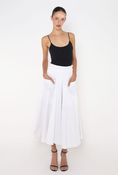 Saint Laurent Vintage Flared Cotton Skirt - 1 Saint Laurent Vintage Flared Cotton Skirt - 1