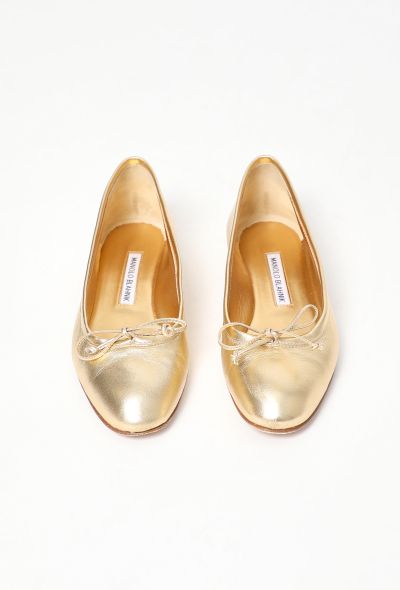 Manolo Blahnik 2023 Metallic Veralli Ballerina Flats - 1 Manolo Blahnik 2023 Metallic Veralli Ballerina Flats - 1