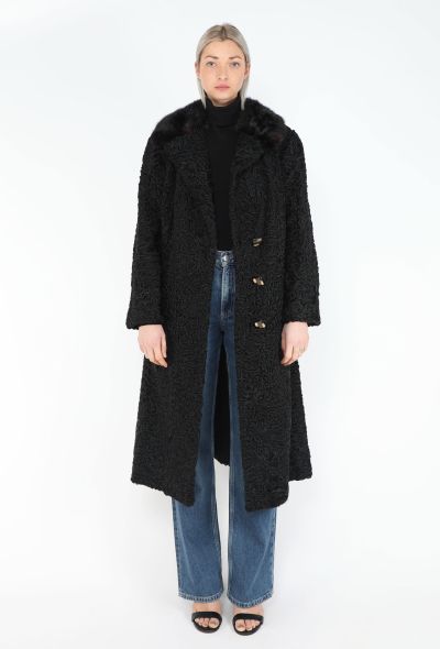 1950s Astrakhan & Fox Fur Coat - 1