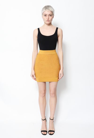                                         '90s Mustard Ribbed Skirt-1