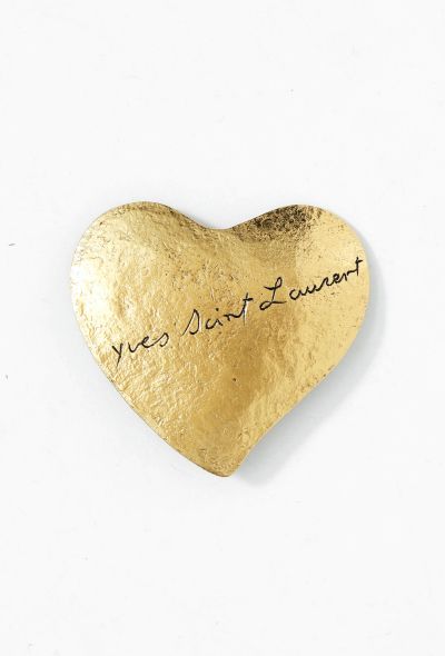                             Vintage Hammered Heart Brooch - 1