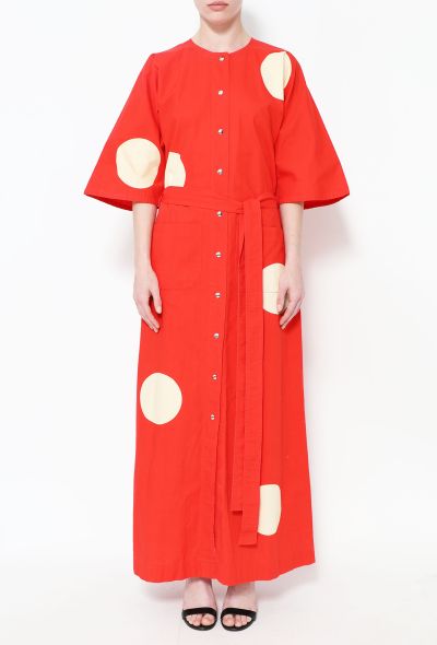                             Vuokko '70s Polka Dot Cotton Dress - 2