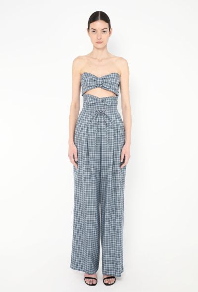 Rodarte Plaid Wide-Leg Bustier Ensemble - 1