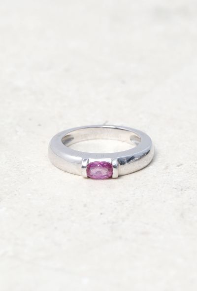 Chaumet 18k White Gold & Pink Sapphire Ring - 2