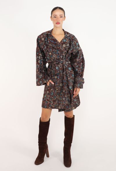Saint Laurent Jacquard Print Trench-Coat, F/W 1985 - 1