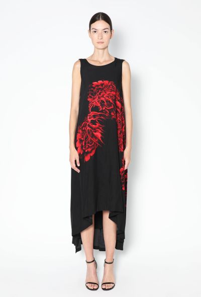 Yohji Yamamoto S/S 2018 Graphic Draped Dress - 1 Yohji Yamamoto S/S 2018 Graphic Draped Dress - 1