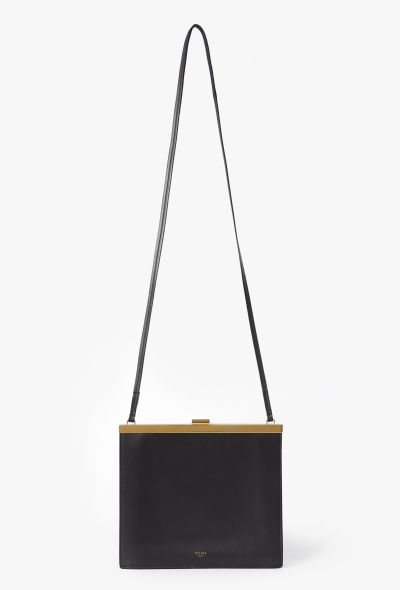 Céline Mini Leather Clasp Bag Brown - 1