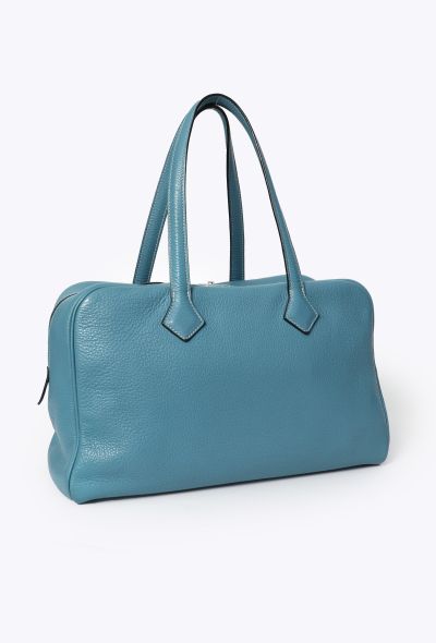 Hermès Blue Jean Taurillon Clémence Victoria 35 - 2