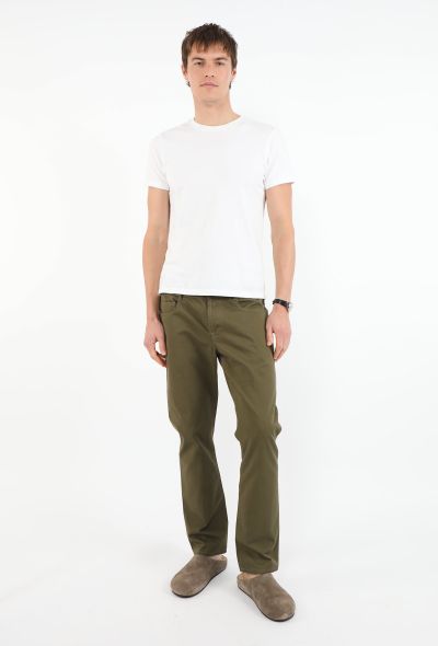 Saint Laurent 2024 Khaki Twill Chinos - 1