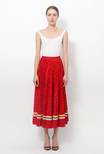                                         Pleated Cotton Skirt-2