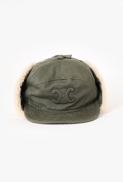 Céline Shearling Triomphe Chapka Hat - 1 Céline Shearling Triomphe Chapka Hat - 1