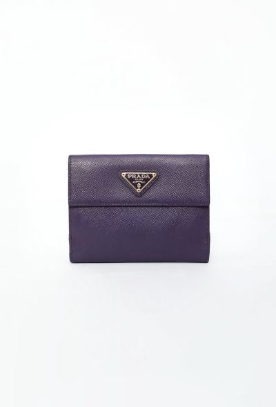 Prada Uva Saffiano Flap Wallet - 1