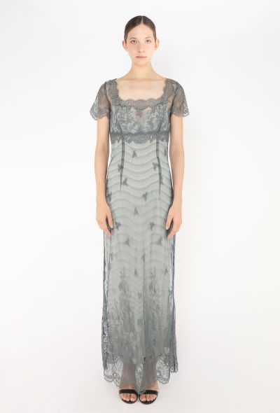 '90s Italian Scalloped Lace Gown - 1 '90s Italian Scalloped Lace Gown - 1
