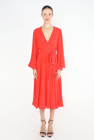 Valentino Classic Belted Silk A-Line Dress - 1