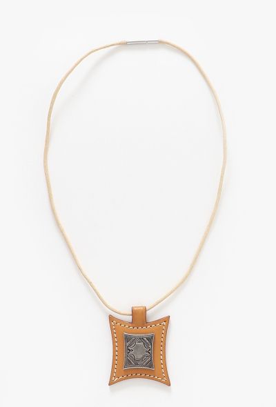 Hermès 2001 Sterling Touareg Leather Necklace - 1 Hermès 2001 Sterling Touareg Leather Necklace - 1