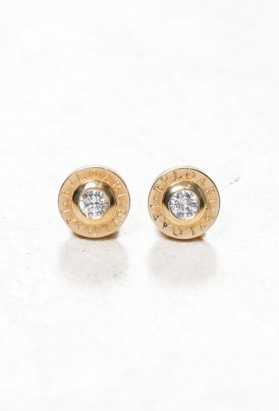                             Bulgari 18k Yellow Gold & Diamond Earrings