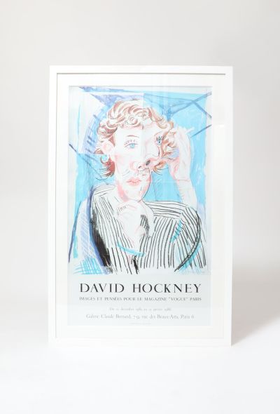                             Original 1986 David Hockney Cubist Vogue Poster - 1