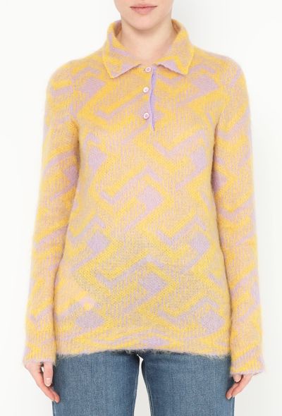 Prada 2021 Geometric Mohair Polo - 1 Prada 2021 Geometric Mohair Polo - 1