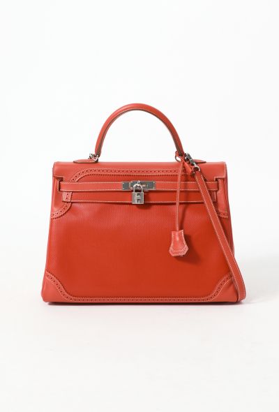 Hermès Limited Edition Sanguine Kelly Ghillies 35 - 1