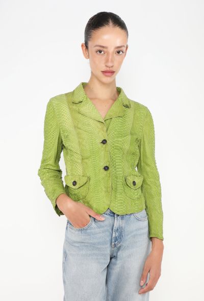 Prada 2004 Cropped Python Jacket - 1 Prada 2004 Cropped Python Jacket - 1